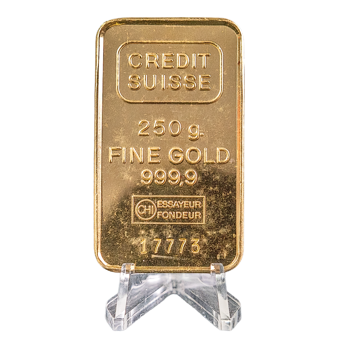 250 gram Credit Suisse Gold Bar (Pre-Owned in Good Condition)