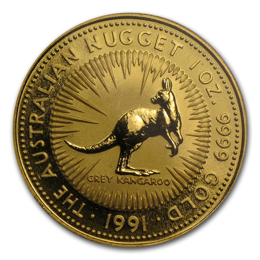 Australian Gold Kangaroo Nugget 1991 - 1 oz