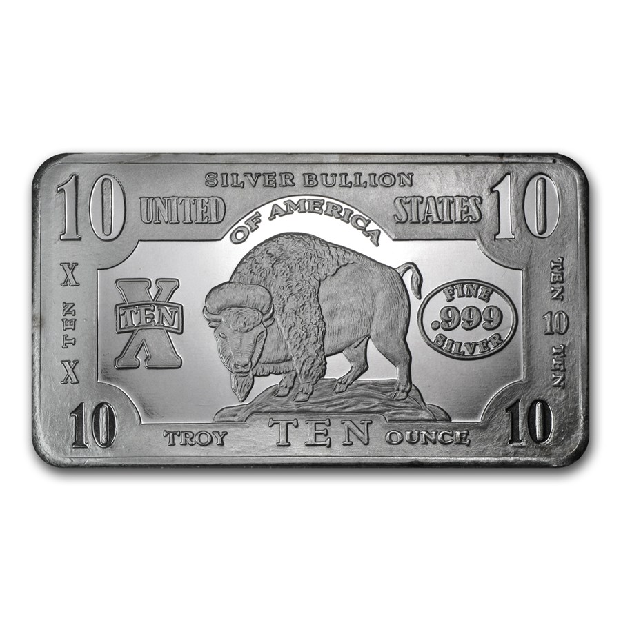 Silver Bullion Bar 10 Oz Buffalo silver-bullion-bar-10-oz-buffalo